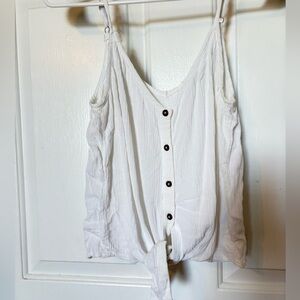 H&M Button Up Tie Front Top